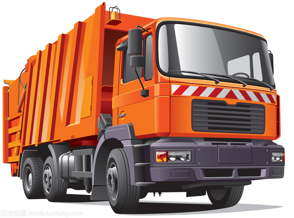 橙色垃圾車(chē)與油罐車(chē)的路上邂逅
